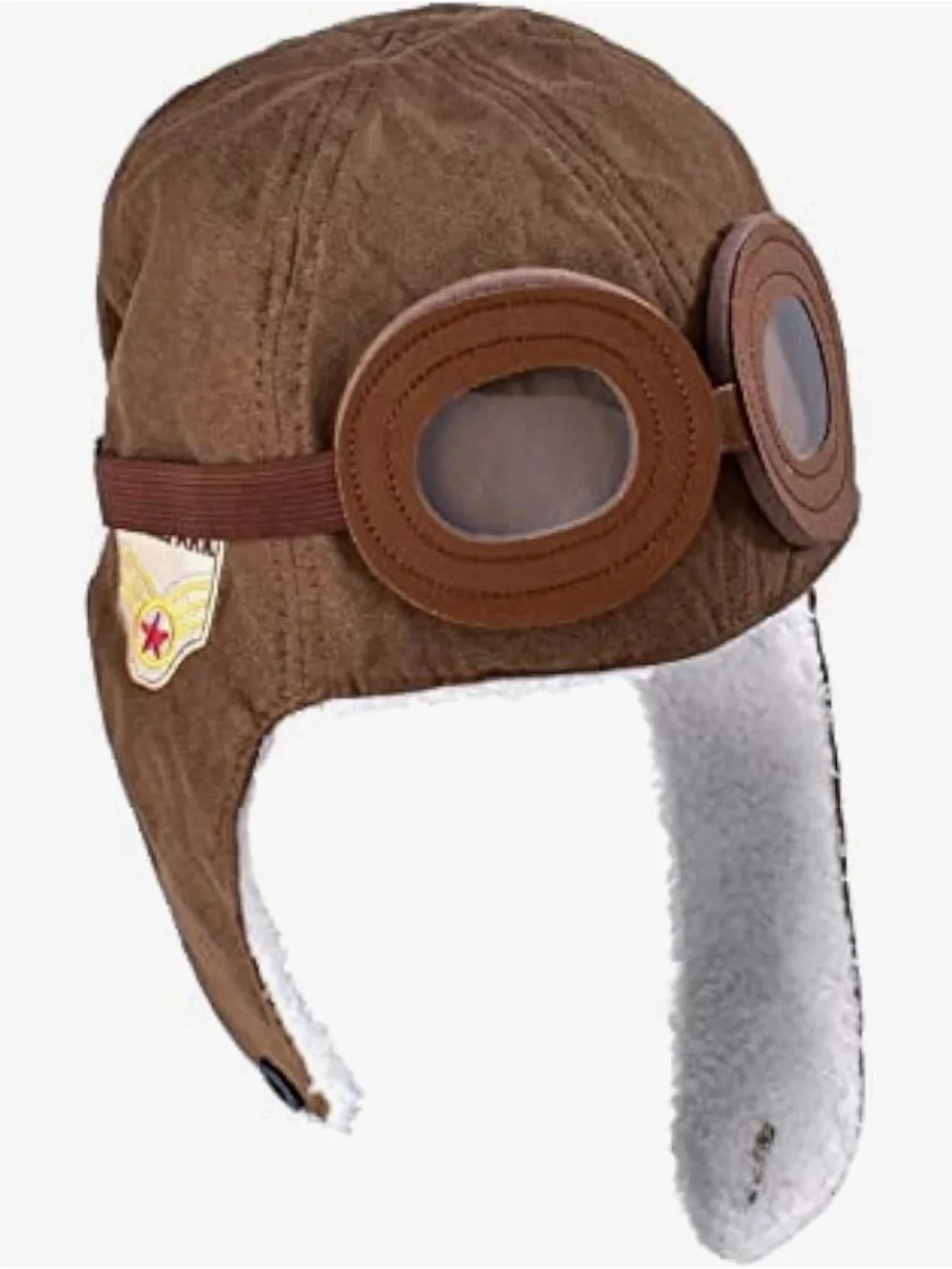 Baby Pilot-Style Winter Hat with Earflaps Brown